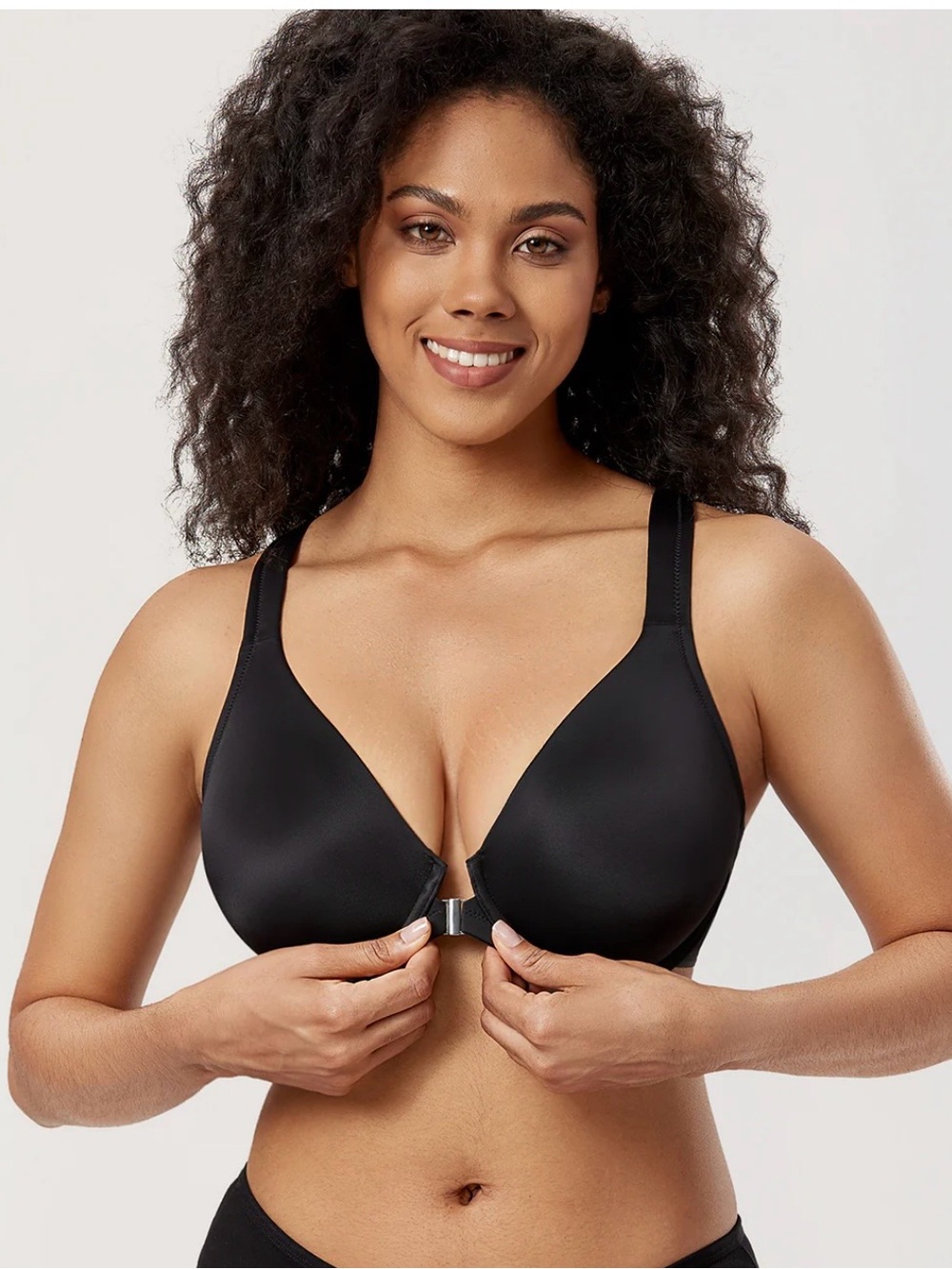 DELIMIRA Women's Plunge Racerback Front Closure Bra 46D NWT